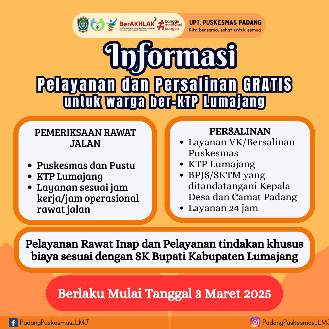 Pelayanan Kesehatan dan Persalinan GRATIS